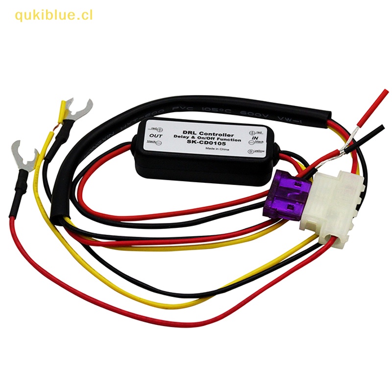 Qukiblue 1Pc DRL Controller Auto Mobil LED Siang Hari Berjalan Lampu Relay Harness Dimmer cl