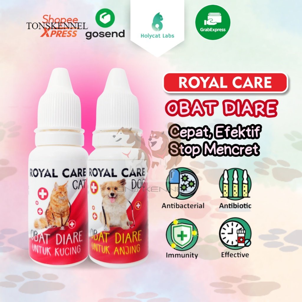 Obat Diare 30ml dan Mencret Ampuh Sembuh Murah untuk Kucing dan Anjing Royal Care Cat and Dog 30 ml