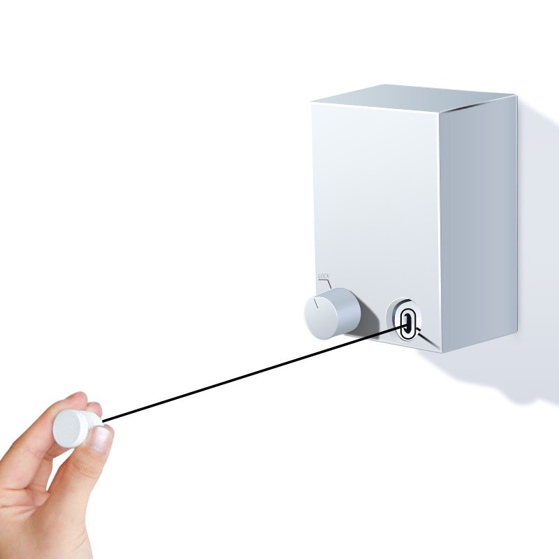 20KG 4.2M Jemuran Baju Portable Indoor Outdoor Retractable Tali Clothesline Bahan Stainless Hitam