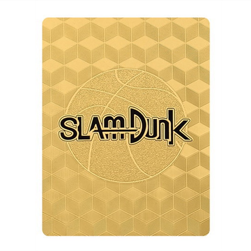 Anime SLAM DUNK Metal Cards Hanamichi Sakuragi Rukawa Kaede Akagi Takenori Golden Cards Collections Mainan Untuk Fans Anak Hadiah