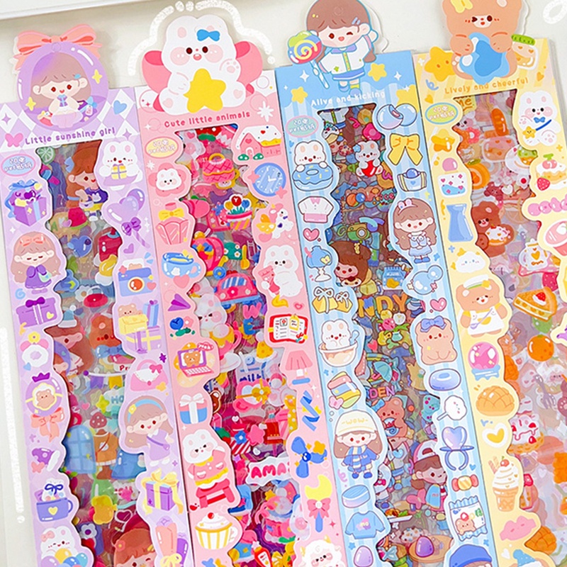 20lembar Kartun Jepang Stiker Panjang Siswa Indah Scrapbook Deco DIY Decals Set