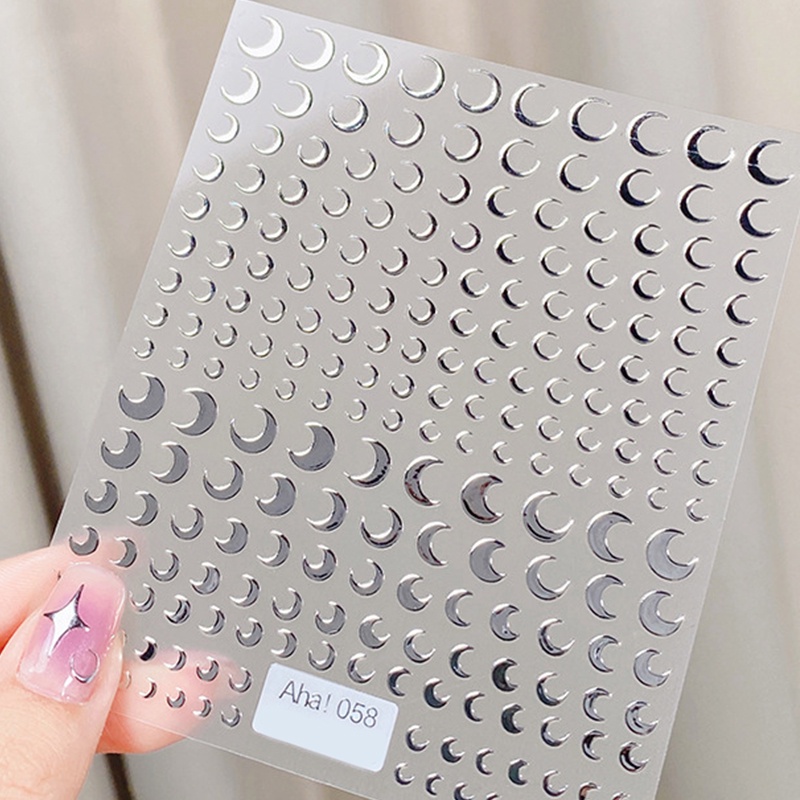 Kreatif Shiny Star Moon Series Nail Art Stiker Dekoratif DIY Sparkling Stickers