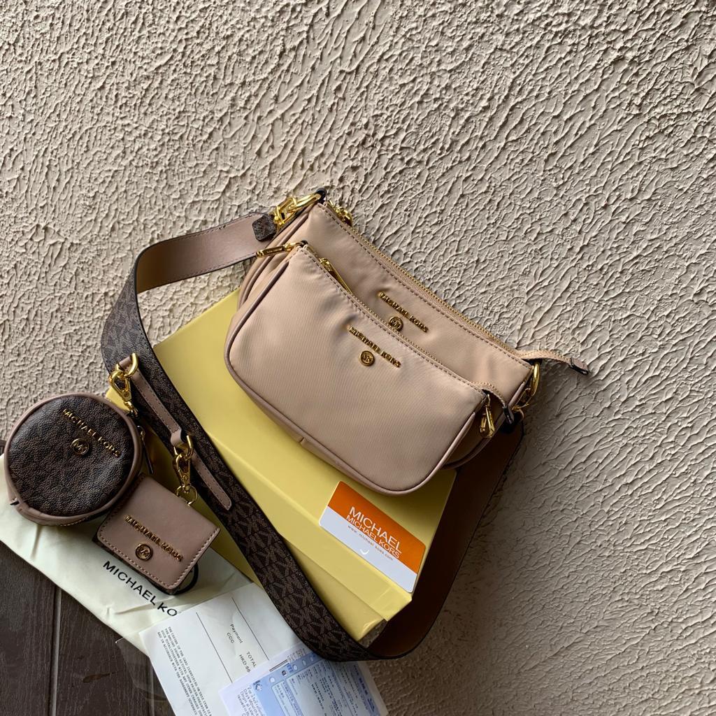 (MICROFIBER) LUXY LX2319 TAS SELEMPANG WANITA JET SET MULTIPOCHETTE NYLON BAG FREE BOX + LONGSTRAP KUALITAS VIP PLATINUM 1:1