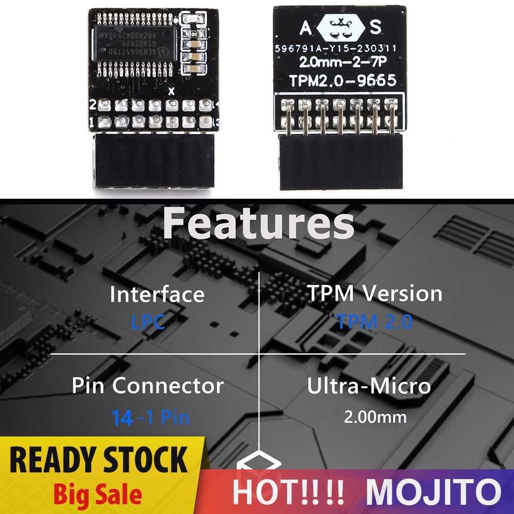 Tpm 2.0 Enkripsi Processor LPC Interface Board Kartu Remote Untuk ASUS/MSI/ASRock