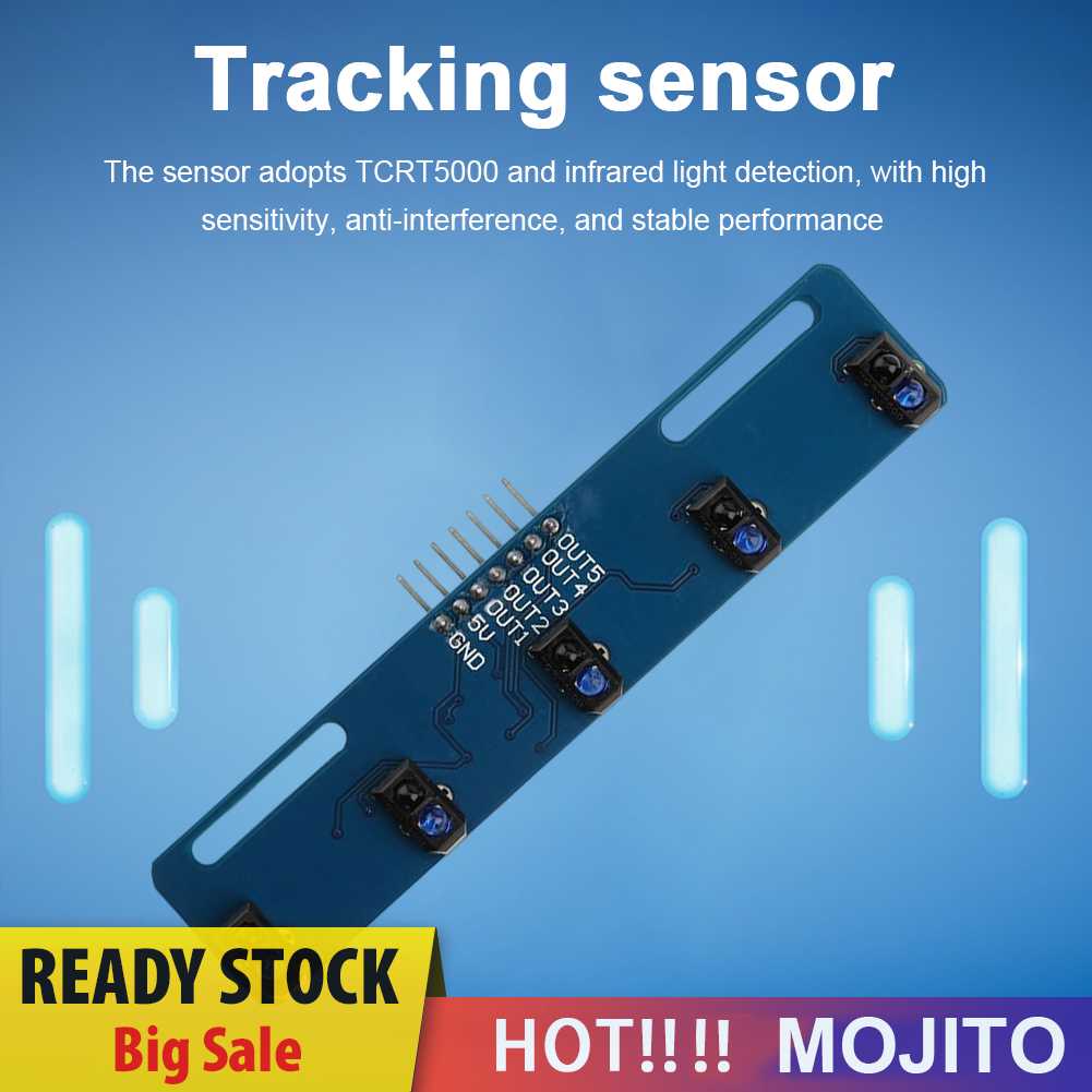 Modul Track Jalur Pembatas Switch Fotolistrik TCRT5000 IR 5channel TCRT5000