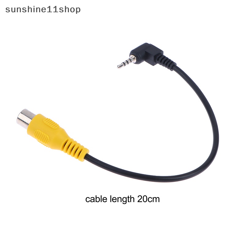 Sho Adaptor Kabel AV In Video 2.5mm AV Jack Male Plug To RCA Female Adapter Cable Untuk GPS Dan Aksesoris Kamera Belakang N