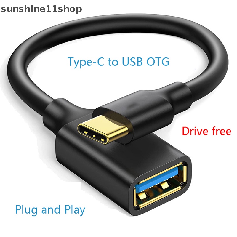 Sho Adaptor USB C Ke USB Kualitas Tinggi Tipe C OTG Kabel Ekstensi USB C Male To USB 2.0 A Female Cable Adapter Untuk Pembaca Kartu Telepon N