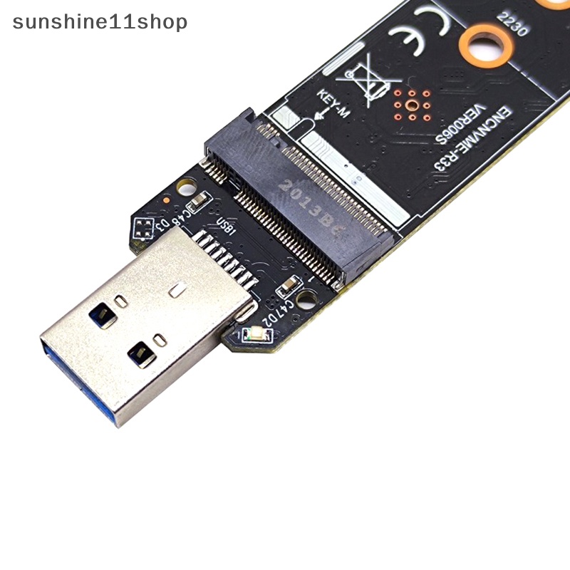 Sho NVMe USB Adapter M.2 NVMe to USB 3.1 SSD Adapter 10Gbps USB3.1 Gen 2rtl9210 Chip Untuk Kunci M2 NVMe 2230 2242 2260 2280 M.2 SSD N