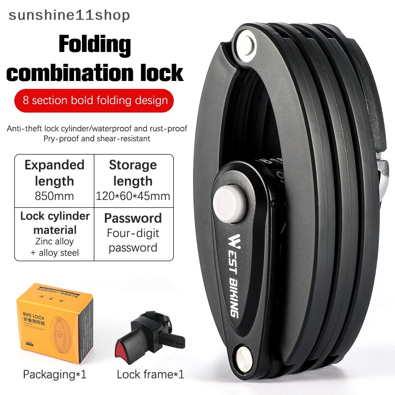 Sho Sepeda Lipat Password Lock Anti Maling Rantai Kabel Gembok Pengaman Pintu Motor Portable Kunci Aksesoris Sepeda N