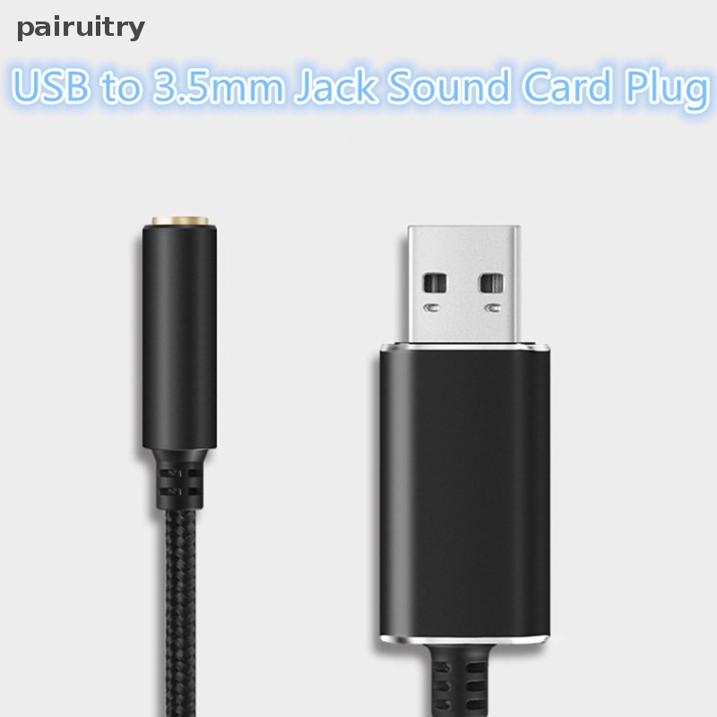 Prt Colokan Kartu Suara Jack USB Ke 3.5mm Colokan Sound Card Jack USB Ke 3.5mm Untuk PC PRT