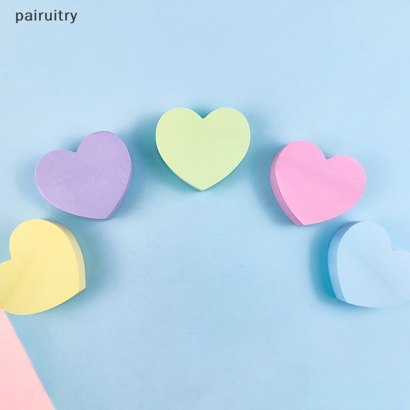 Prt 120lembar Heart Sticky Notes Notepad Self Sticky Note Pads Notebook Planner Stiker Alat Tulis Sekolah Kantor Aksesoris PRT