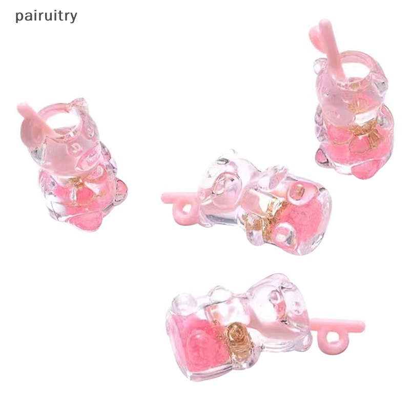 Prt 5PCS Luminous Transparan Beruang Resin Dekorasi DIY Miniatur Ornamen Hadiah PRT