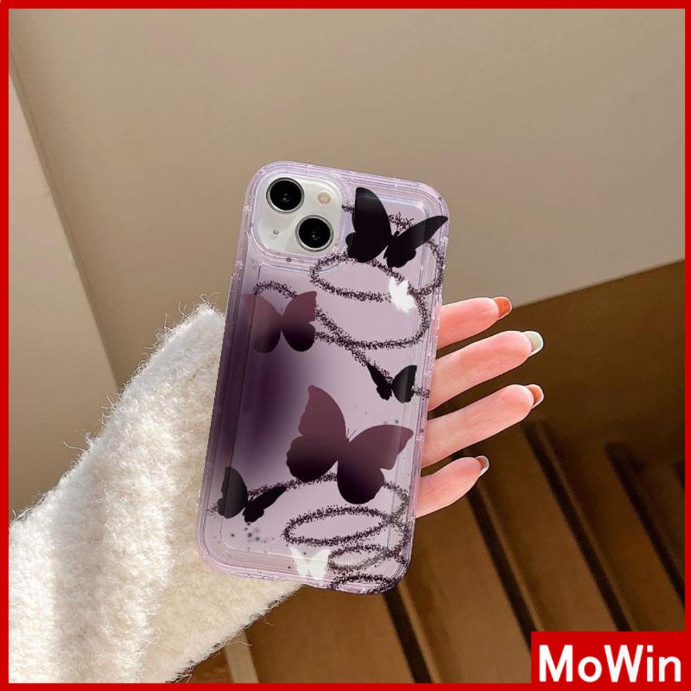 Case iPhone 14 Pro Max iPhone Case Bening Case TPU Soft Case Airbag Shockproof Lucu Gradien Kupu-kupu Kompatibel dengan iPhone 13 Pro Max iPhone 12 Pro Max 11 8Plus 7Plus 6Plus XR XS