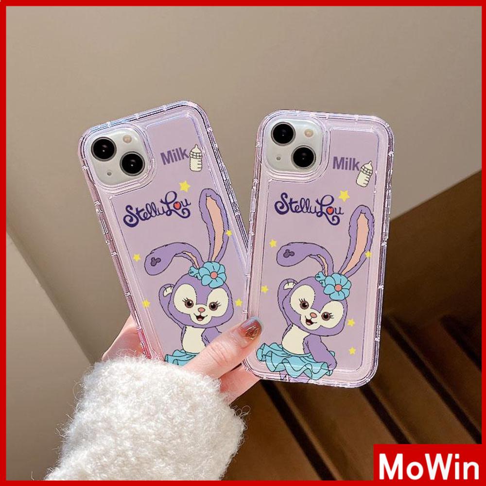 Case iPhone 14 Pro Max iPhone Case Bening Case TPU Soft Case Airbag Shockproof Lucu Ungu Kelinci Kompatibel dengan iPhone 13 Pro Max iPhone 12 Pro Max 11 8Plus 7Plus 6Plus XR XS