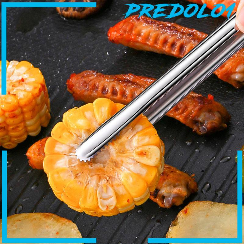 [Predolo1] Penjepit BBQ Makanan Penjepit Roti Klip Dengan Ujung Bergerigi Barbekyu Memanggang Tongs