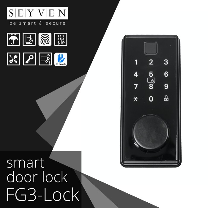 

SEYVEN SMART DOORLOCK DEADBOLT PINTU KAYU BESI - APLIKASI TTLOCK