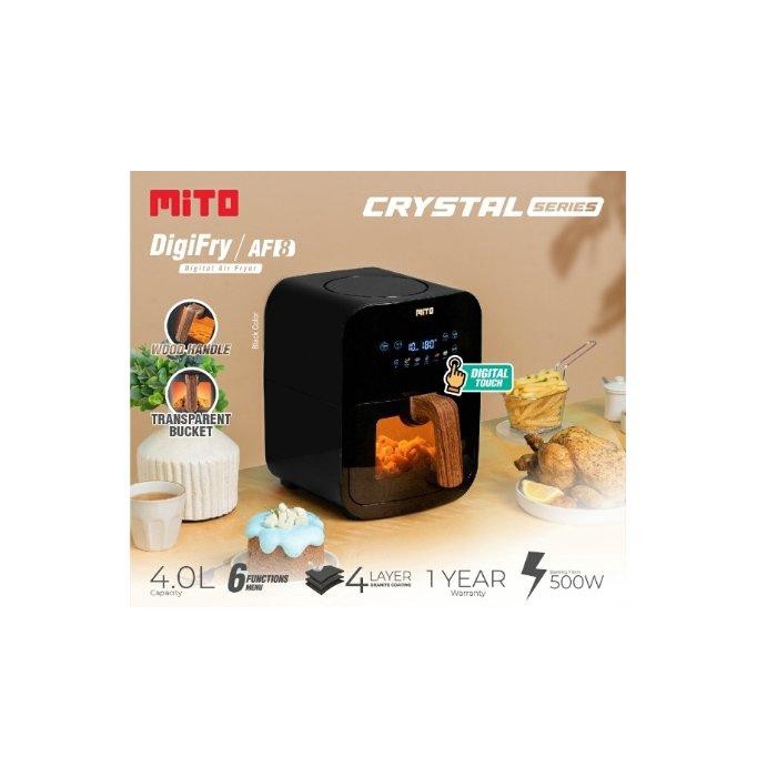 DIGITAL MITO AIR FRYER AF8 / MITO AIR FRYER AF8 KAPASITAS 4 LITER - Hitam