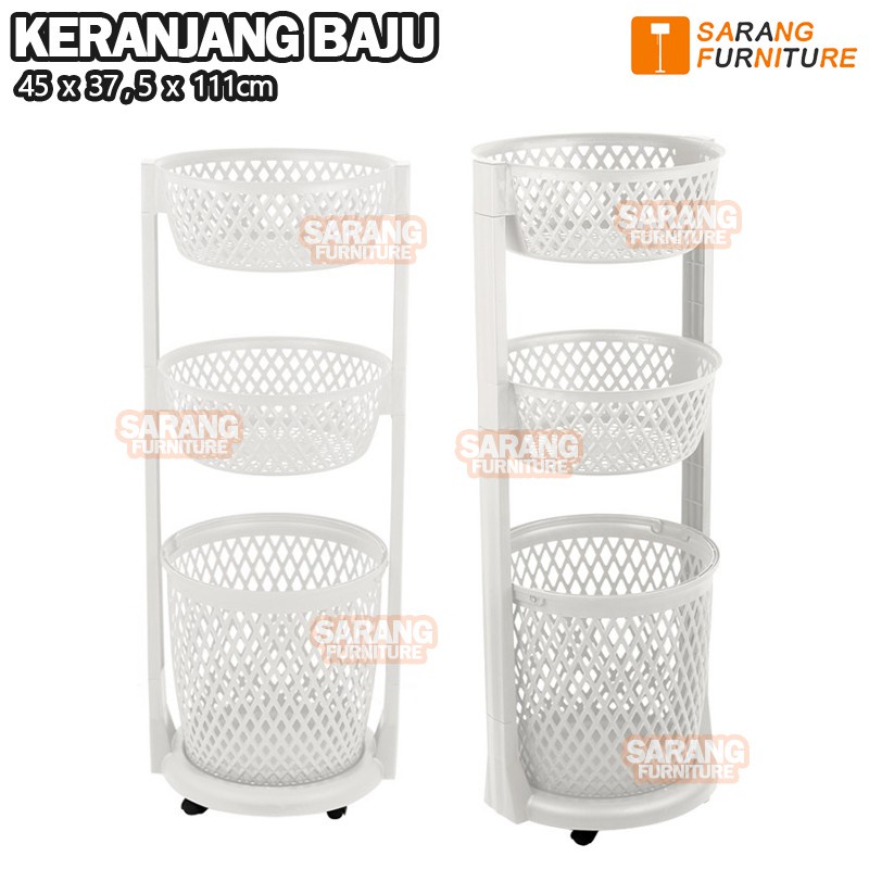 Rovega Laundry Basket Rak Keranjang Baju Kotor RLB350 Keranjang Binatu Rovega Keranjang Pakaian