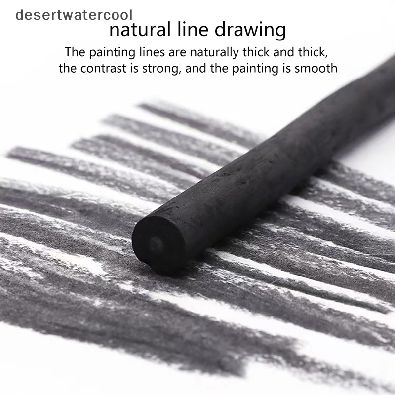 Deid 8Pcs /pack Pensil Profesi Sketsa Gambar Willow Charcoal Bar Artis Art Crayons Paing Perlengkapan Gambar Martijn