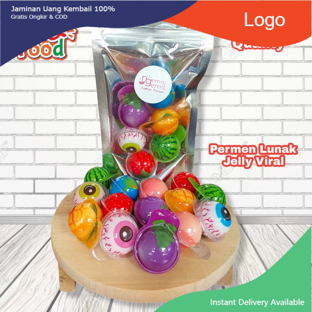 Permen Jelly Viral / Jelly Kenyal Selai Aneka Rasa Mata Globe Bola Mixed Kualitas Premium