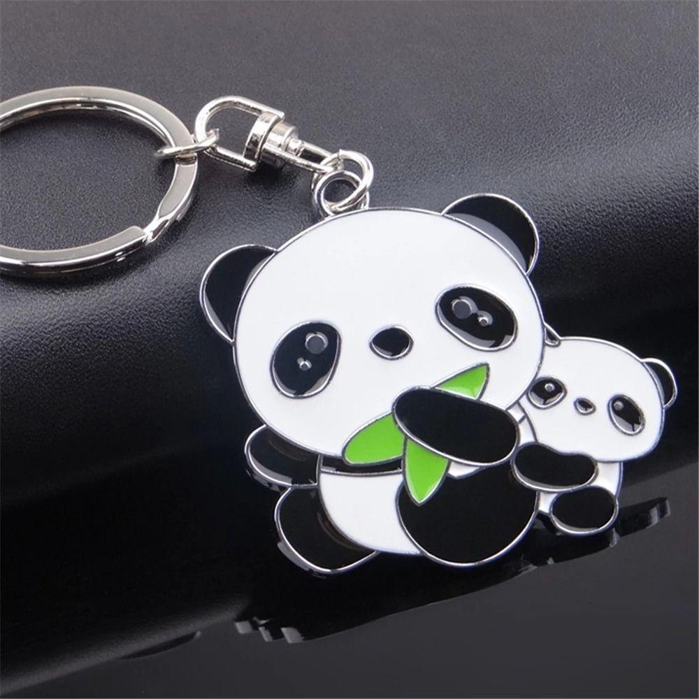 Needway Panda Gantungan Kunci Mobil Pernak Pernik Gantung Dekorasi Untuk Wanita Pria Car Key Holder Perhiasan Hewan Telepon Charm Ransel Liontin Panda Key Chain