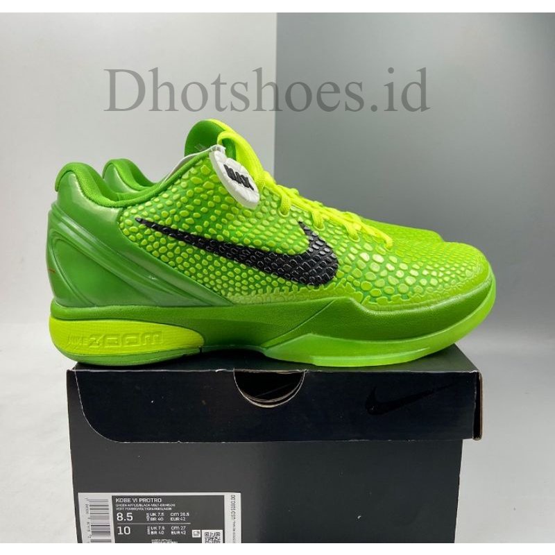 Sepatu Kobe 6 Protro Grinch Green High Premium Original