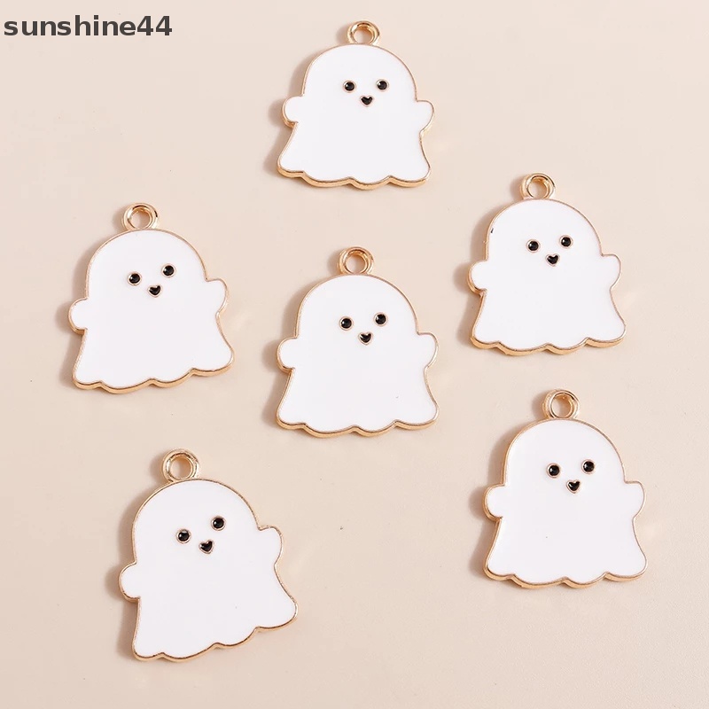 Sunshine 10pcs halloween Seram Pesona Perhiasan Enamel Zinc Alloy Ch Kalung Membuat ID