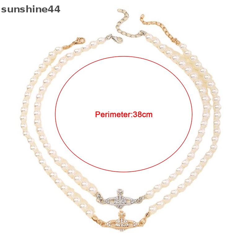 Sunshine Kalung Vintage Wanita Saturn Kalung Liontin Perhiasan ID