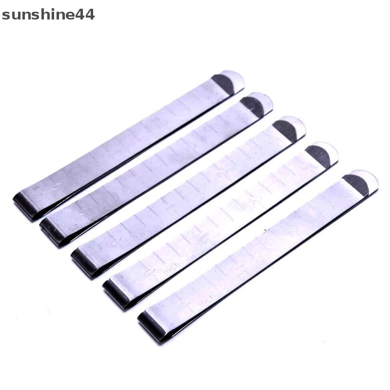 Sunshine 5Pcs /Pack Klip Crimping Jahit Logam Klip Penggaris Stainless Steel Klip Ukur ID