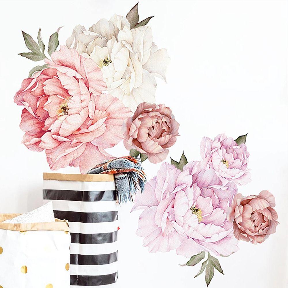 Populer Wall Decal Reusable Bedroom Rose Dekorasi Rumah