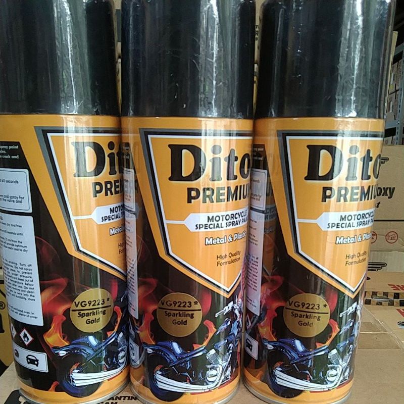 Pilok Pilox Diton Premium Sparkling Gold 9223 400cc  emas gold emas terang emas muda gold muda