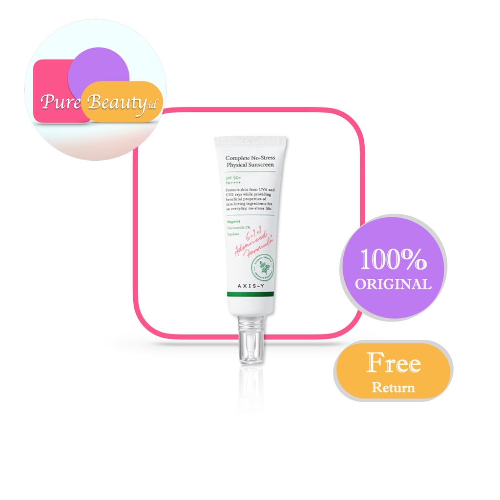 AXIS-Y Sunscreen Full Size Complete No-Stress Physical Sunscreen 50ml Berminyak Aging Sensitif ❤ 100% Original ❤