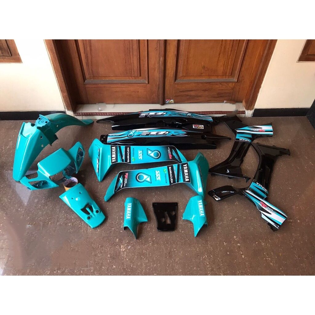 Cover Body fullset Fiz R F1z R  Fiz r hijau tosca hitam set stripping petronas , Cover Body full Set