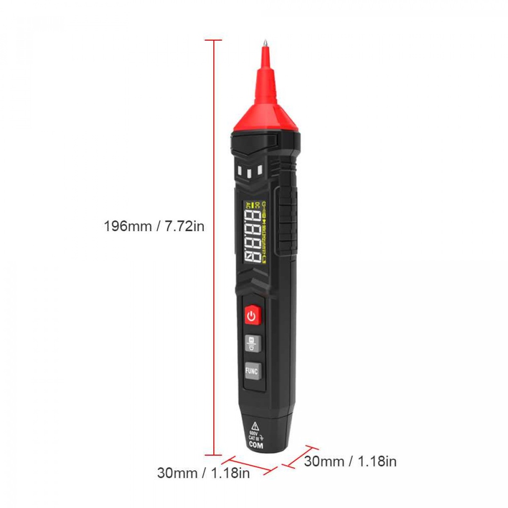 Tespen Digital Multimeter Voltage Tester Pen LCD Screen 4000 Count