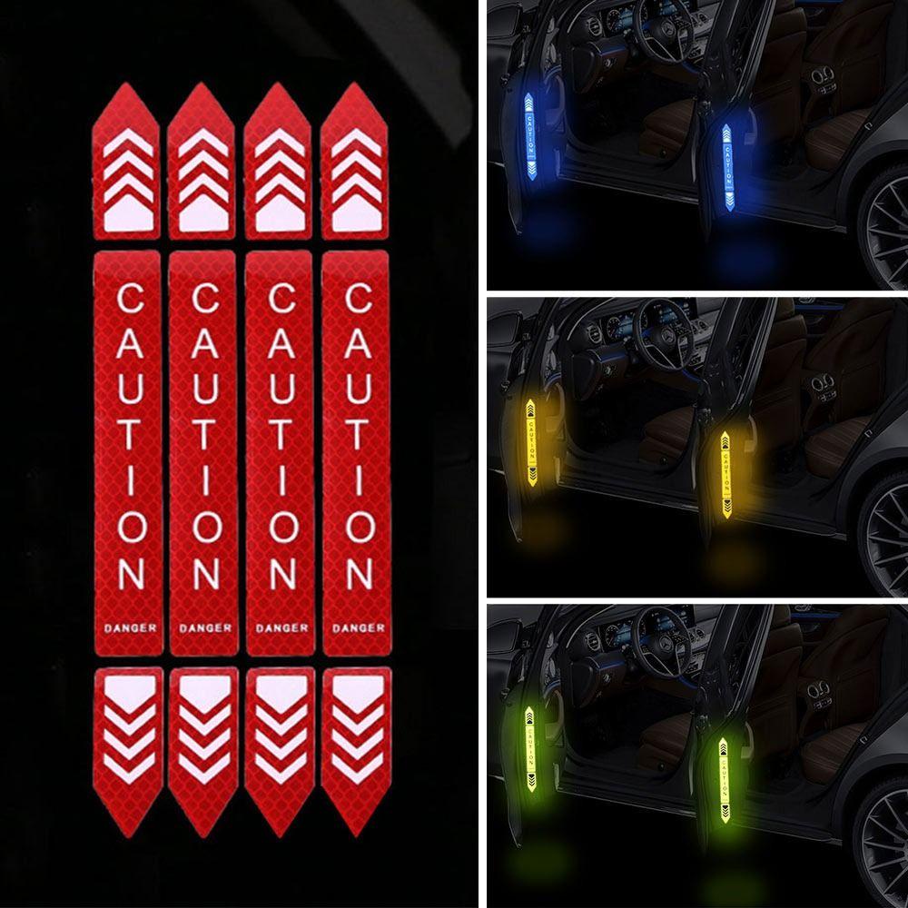 Populer 12pcs Stiker Reflektif Mobil Aksesoris Mobil Perekat Diri Luminous Sign Tape