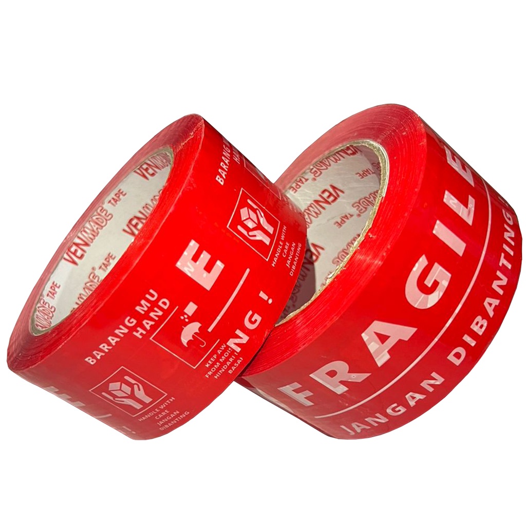 

(PCS) LAKBAN FRAGILE MERAH MEREK VENMADE / X 48 MM X 100 M