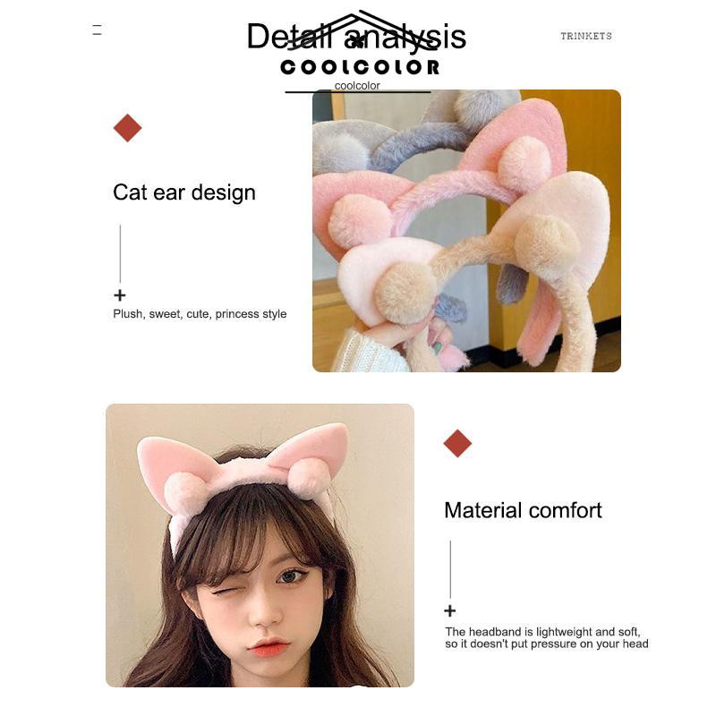 COD❤️Bando Telinga Kucing Mewah Ikat Kepala Gadis Manis Imut Gaya Putri Ikat Kepala- cl
