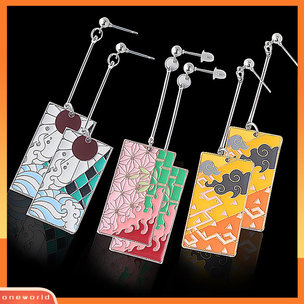 [WOD] Demon Slayer Ghost Blade Pendant Anime Ear Stud Earclip Anting Perhiasan Cosplay
