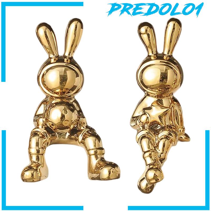 [Predolo1] Patung Kelinci Gambar Hewan Pajangan Hadiah Ulang Tahun Desktop Bunny Statues