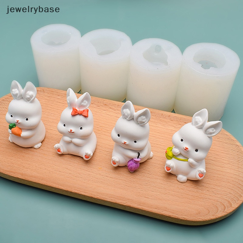 [jewelrybase] Lovely Animal Rabbit Kelinci Sabun Cetakan Silikon Handmade Craft Molds Butik