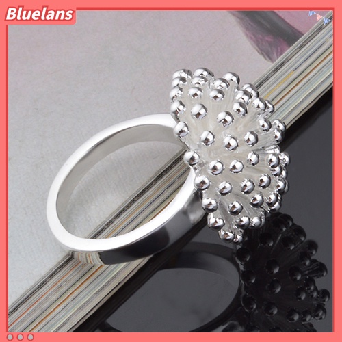 [BLS] Fashion Wanita Perak Berlapis Bekerja Pola Daisy Cincin Hadiah Perhiasan Pernikahan