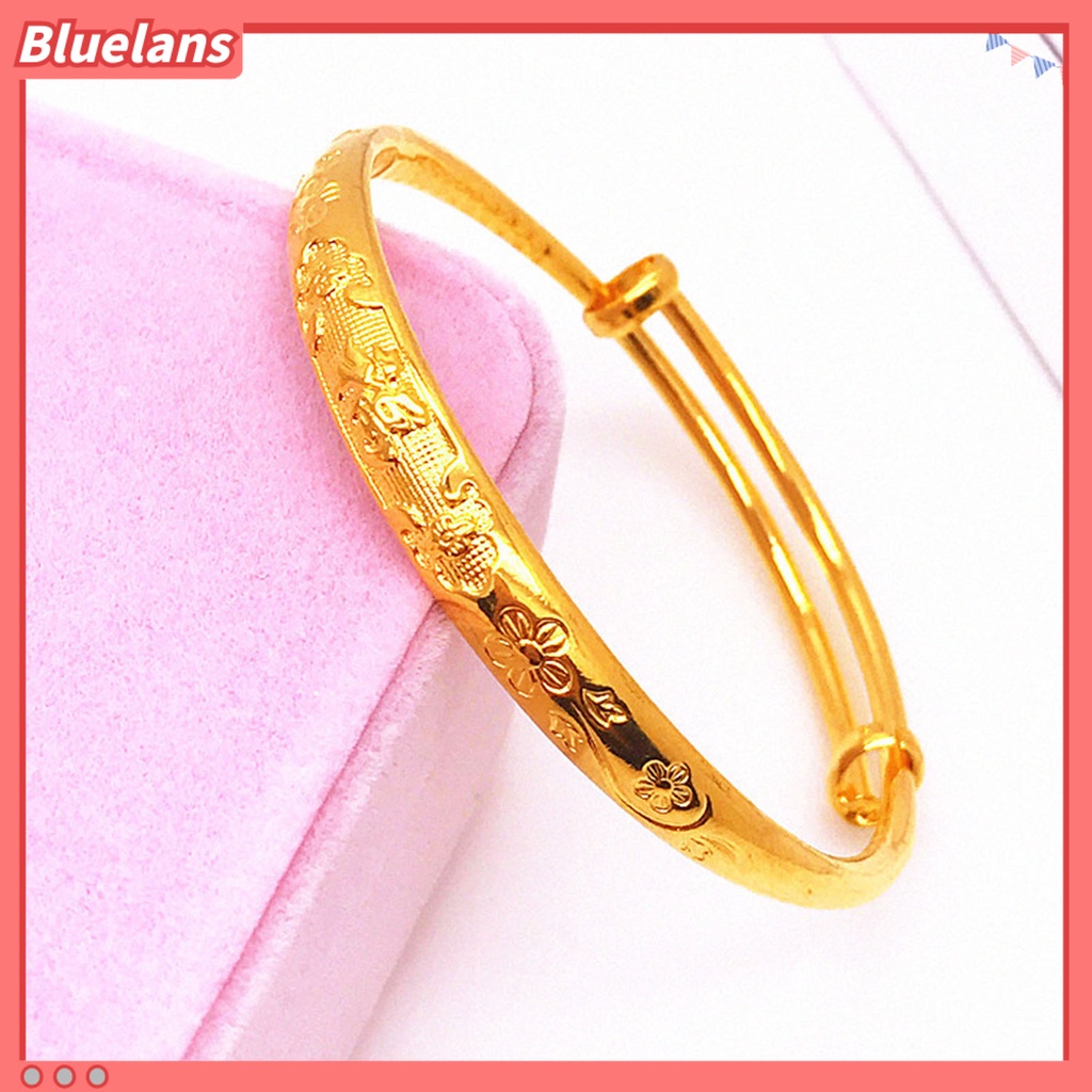 [BLS] Gelang Menebal Adjustable Golden Wanita Bangle Lapis Emas Imitasi Untuk Perjamuan