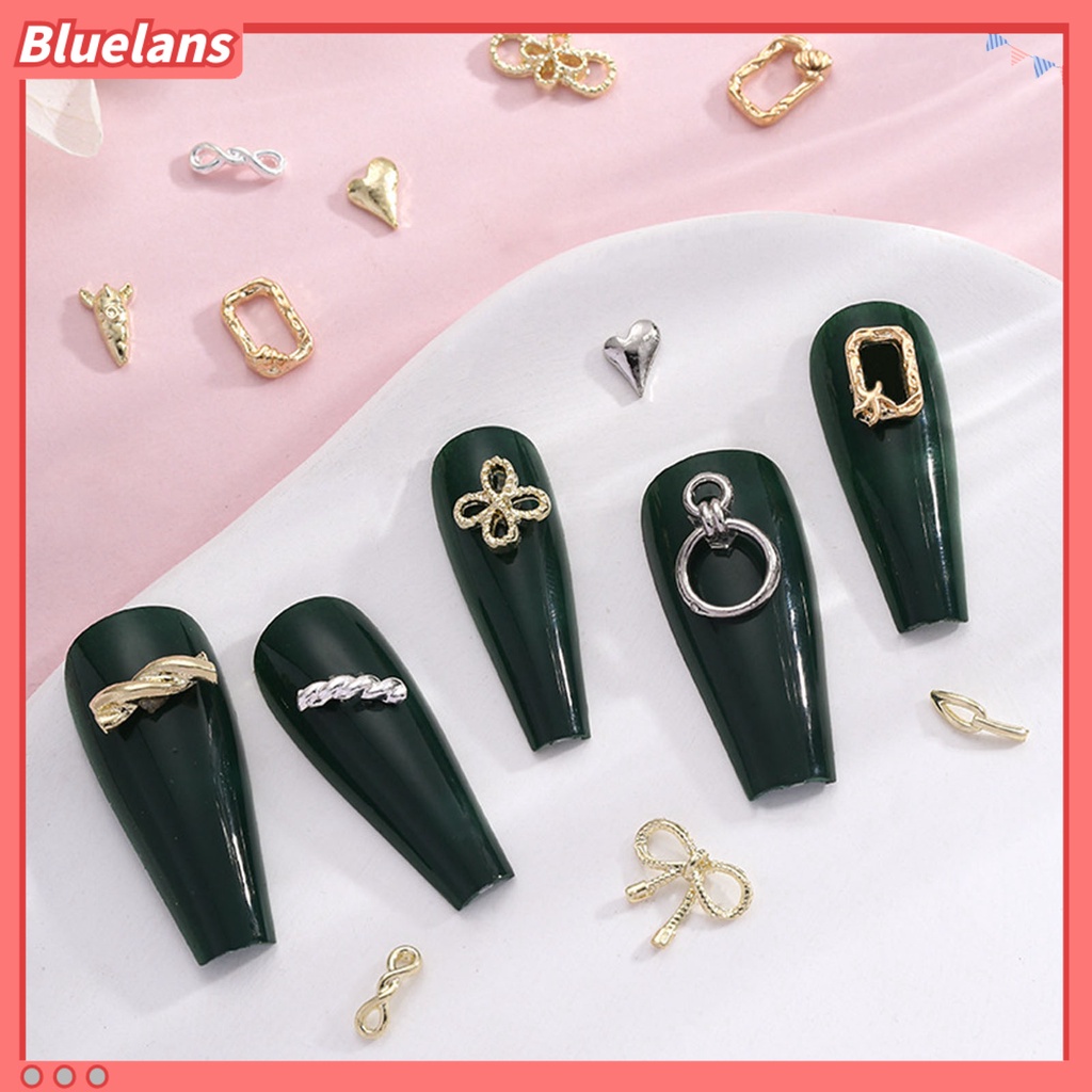 [BLM] 20 Pcs Nail Art Perhiasan 3D Kepang Berongga Busur Indah DIY Alloy Jepang Kuku Pesona Dekorasi Ornamen Kecantikan Supply