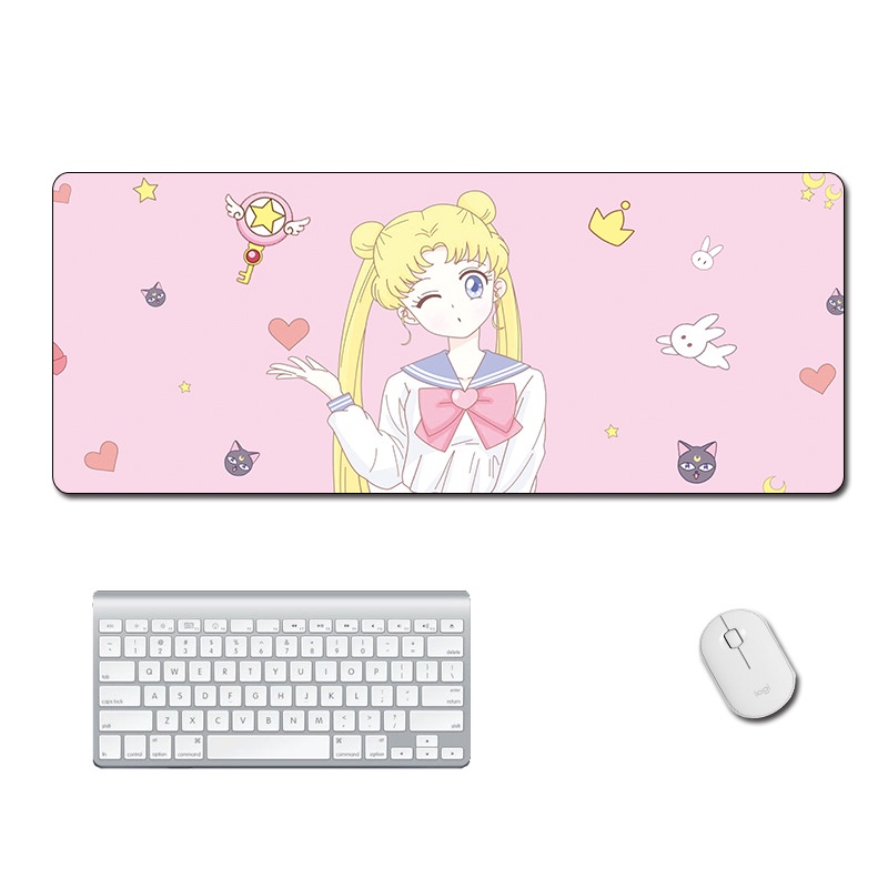 Sailor Moon Mouse Pad Anime Mousepad Alas Meja Gaming Aksesoris Pc Kantor Karpet Lucu Mousepads Deskmat Gamer Keyboard Cabinet [ZK]