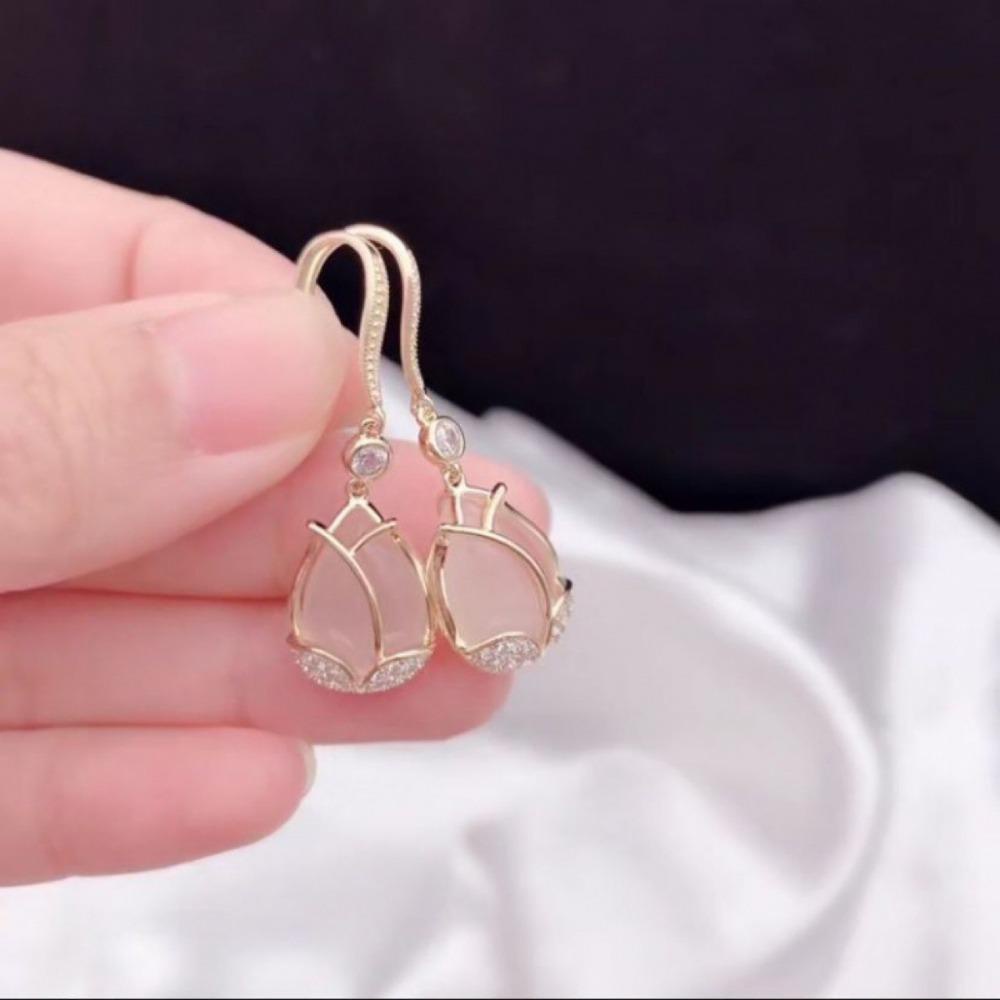 Lily 3pasang Pendientes Indah Wanita Opal Anting