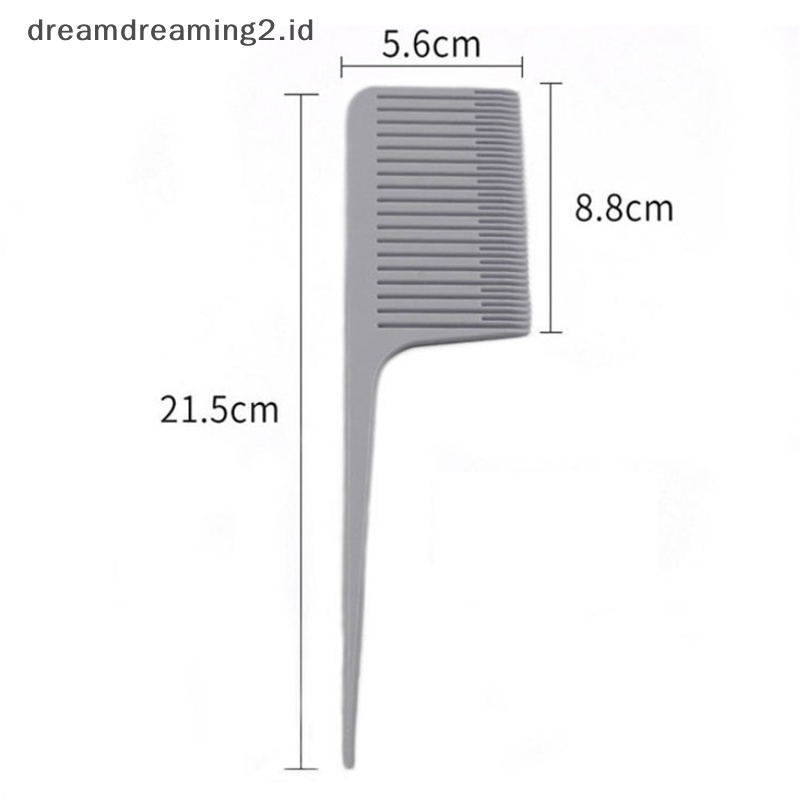 (drea) Sisir Gigi Lebar Besar Gagang Pengait Sisir Salon Pewarna Styling Brush Tools //