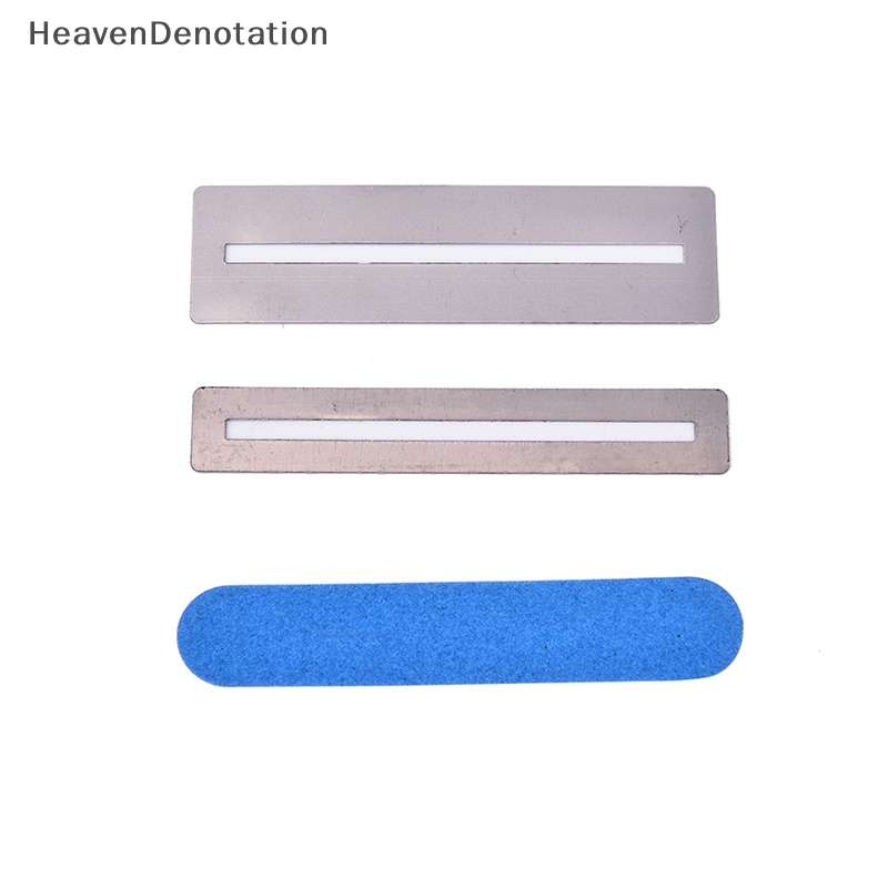 [HeavenDenotation] Set Alat Perbaikan fret Gitar Stainless Steel Pelindung shims &amp; Sanding Polish HDV