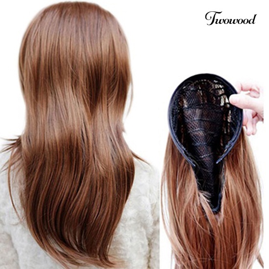 Twowood Fashion Wanita Seksi Bergaya Keriting Bergelombang Setengah Kepala Rambut Band Rambut Ekstensi Wig