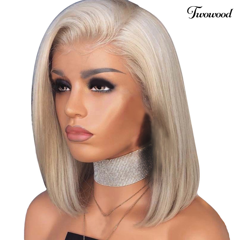 Twowood Fashion Wanita Sisi Perpisahan Bahu Panjang Lurus Rambut Sintetis Cosplay Wig