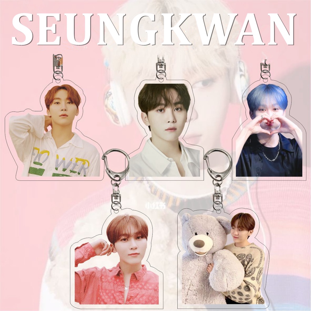 1pc SEVENTEEN Gantungan Kunci Akrilik SEUNGKWAN VERNON DINO Key Ring Gantung Atas